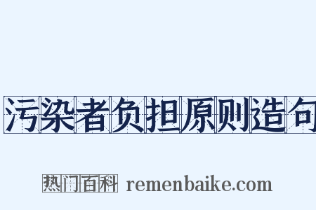 污染者负担原则造句是什么意思的图片